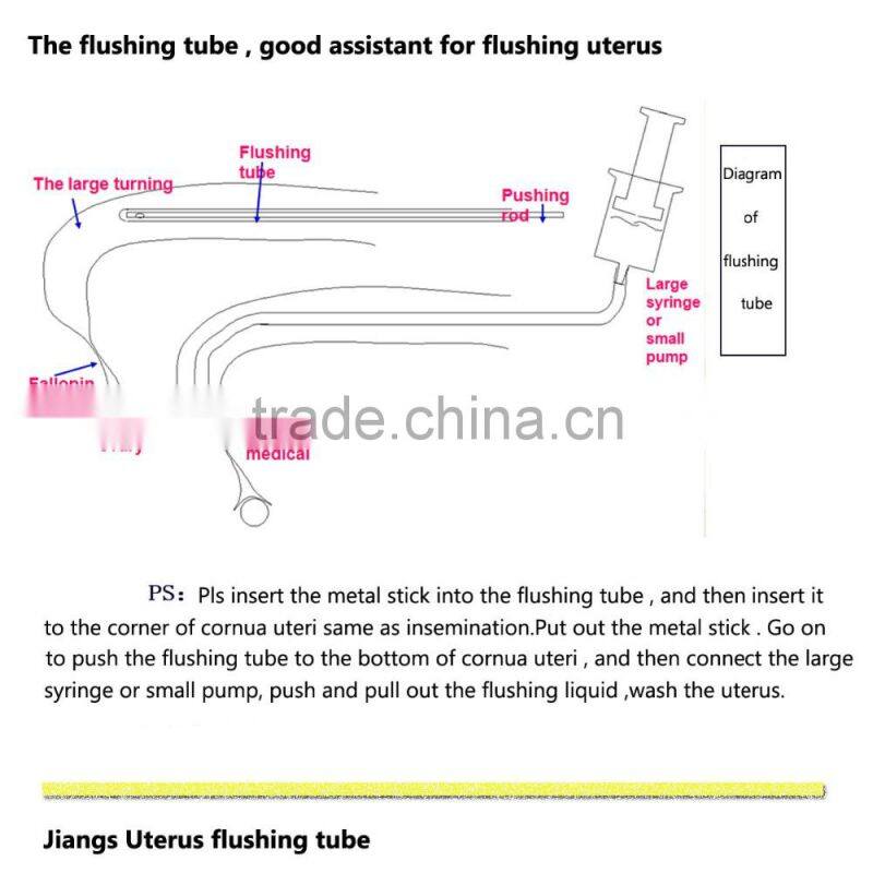 Jiangs soft plastic tube for washing cow's uterus, leading veterinary manufacturer in China