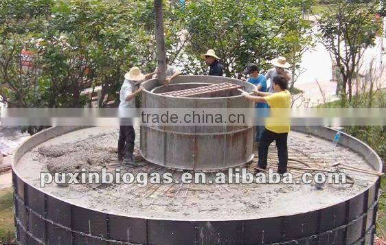 Easy to build PUXIN big biogas plant for farm waste treatment
