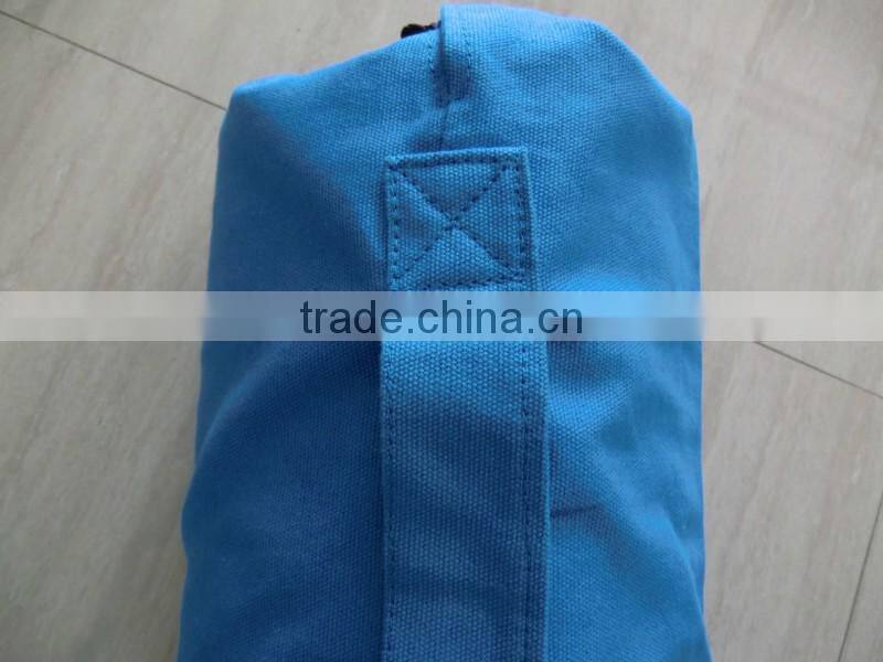 Custom Blue Plain Cotton Yoga Mat Bag (BSGJH024)