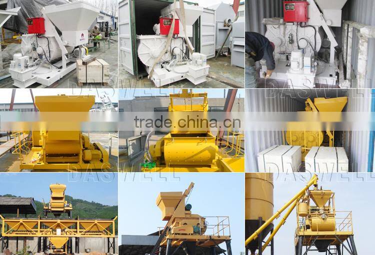 JS1000 Twin Shaft Concrete Mixer With Lift