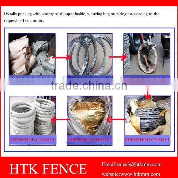 China Manufacture Direct Sale Razor Blade Barbed Wire Fence / Various Razor Barbed Wire