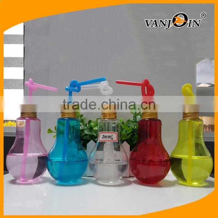 16oz Leak-proof Bulb Water Bottle Cute Milk Juice Light Bulb Bottle 500ml
