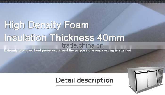 2 Door Stainless Steel Chest Chiller Kitchen Equipments