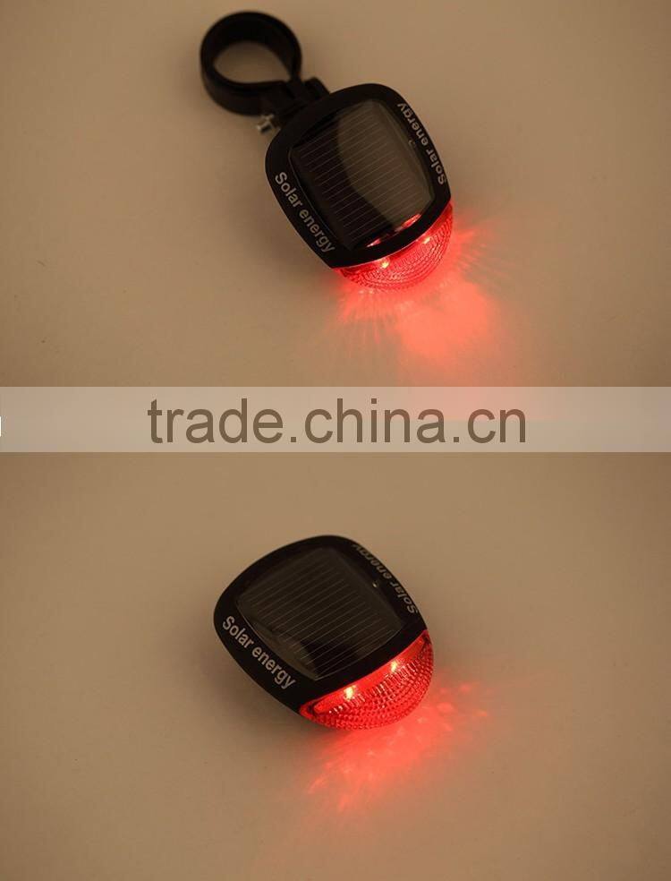 solar energy led bicycle light front tail light bicycle light led rear light warning bicycle light