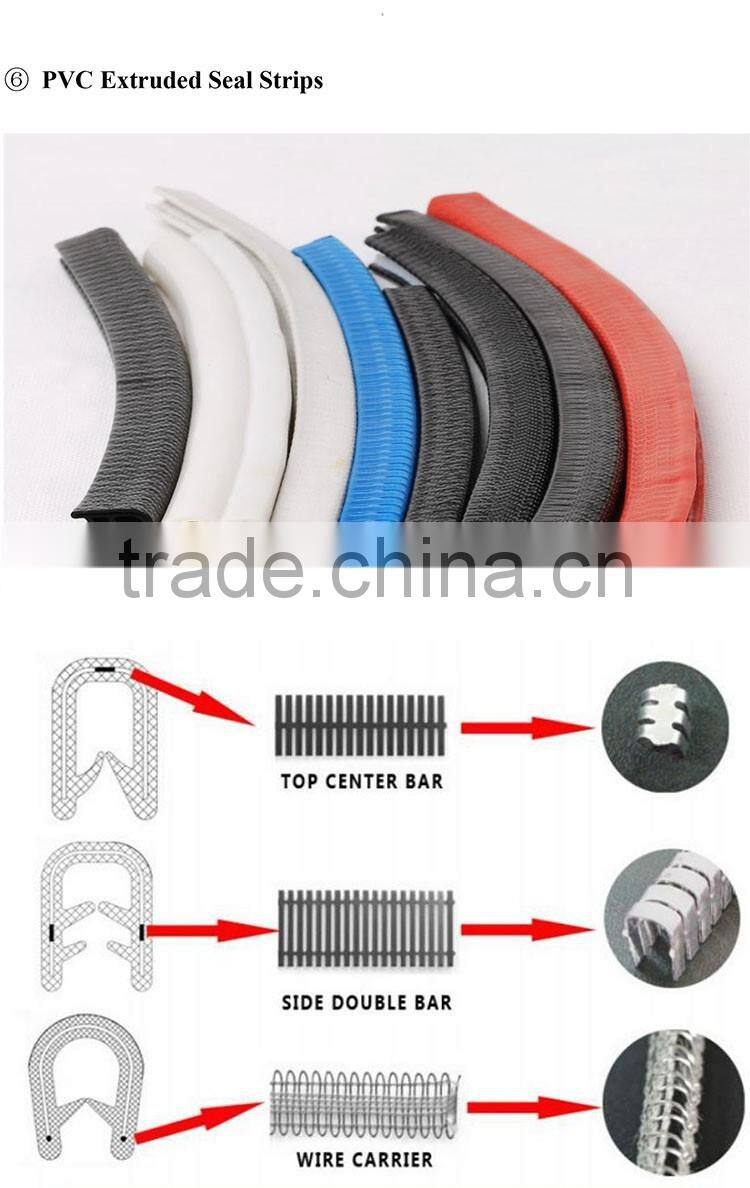 Co-extruded automotive rubber seals door weatherstrip for cars