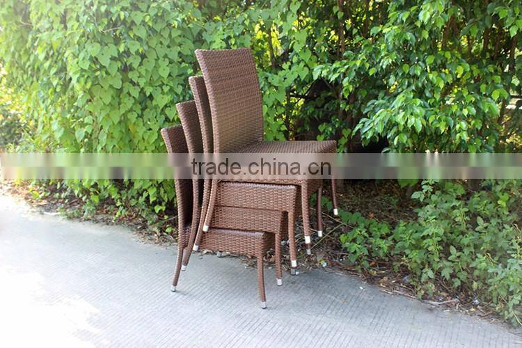 Square Table And 8 Seaters Stackable Chairs Garden Dining Set