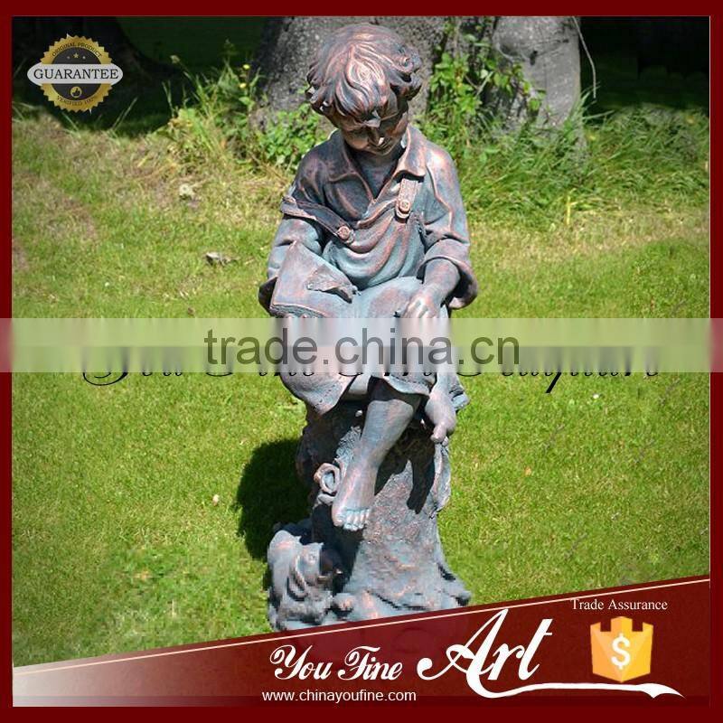 High Quality Customized Bronze Boy Reading Statue