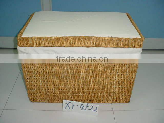 Water hyacinth baskets, rectangular water hyacinth basket with cutting handle