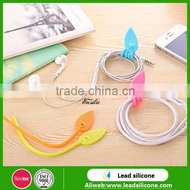 Leaves Design Silicone Food Elastic Loops, Multifunctional Silicone Cable Tie