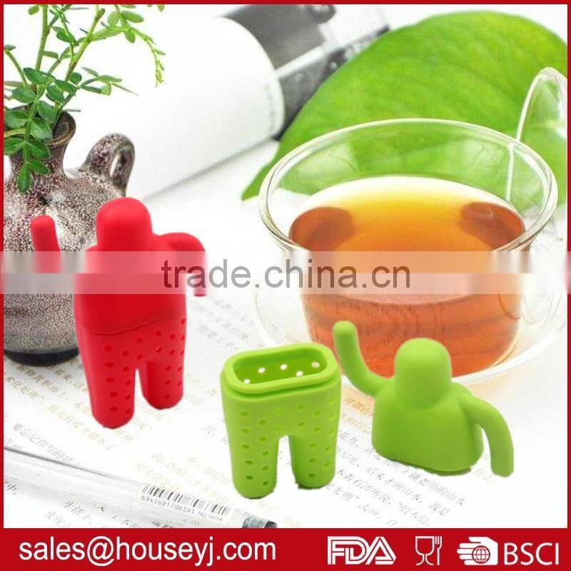 Food grade Silicon tea infusion balls human shape Mr.tea