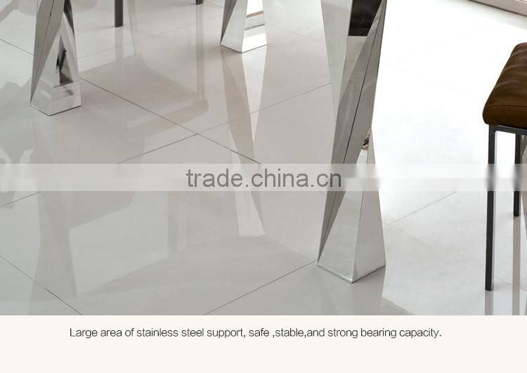 Marble Top Stainless Steel Frame Dining Table TH308