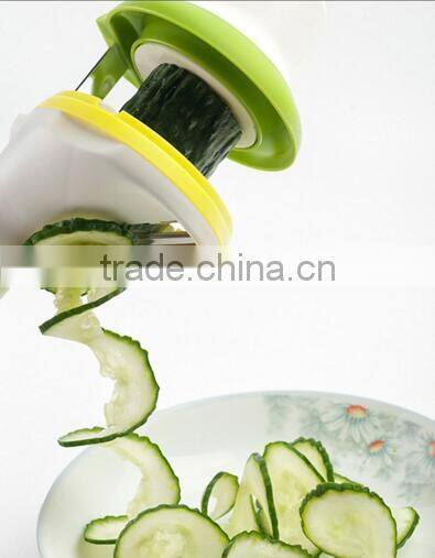 Funnel shape multi kitchen helper plastic shredder spiral vegetable slicer
