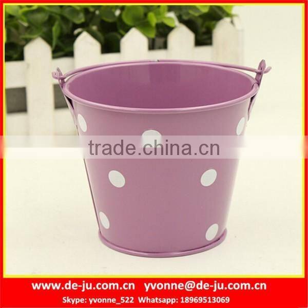 Dot Printing Green Small Metal Buckets