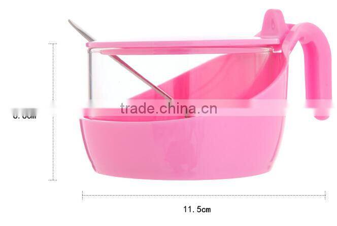 New Arrival Colorful With Cover Spoon Plastic Soy Saucet Condiment