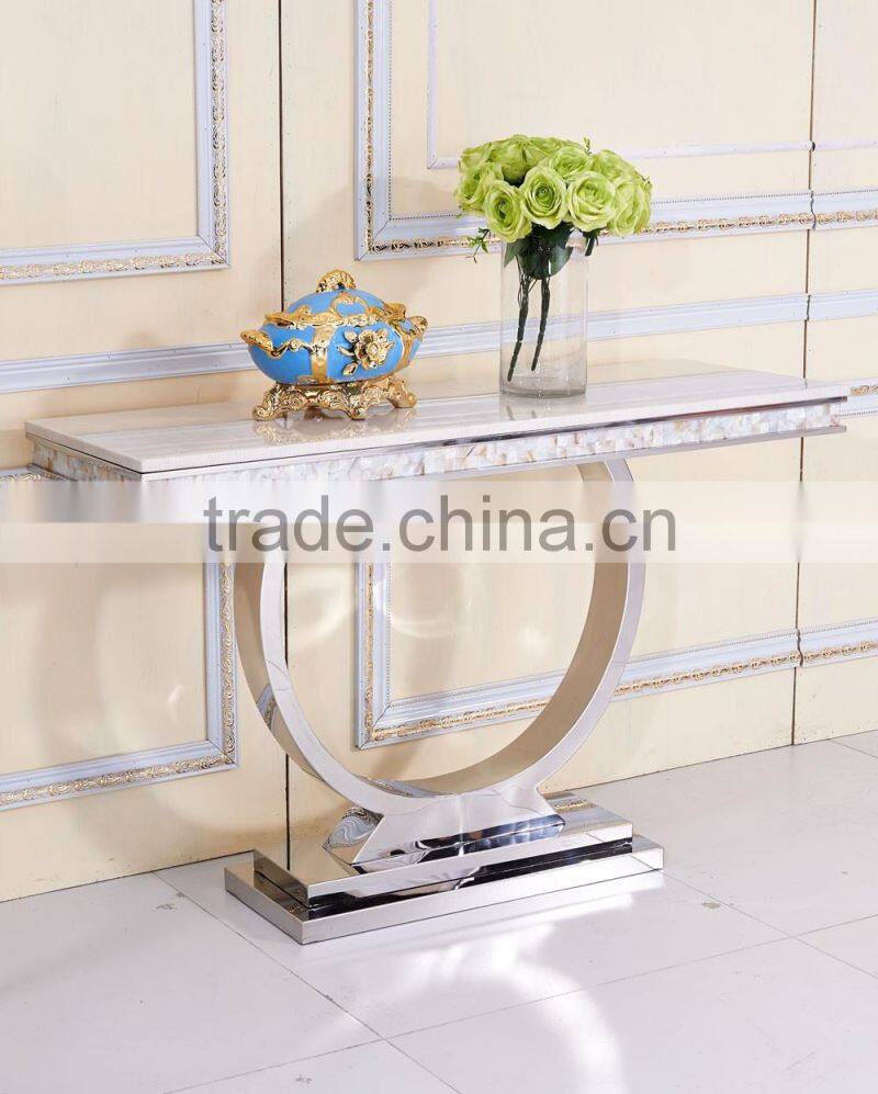 marble top console table sainless steel base 952#