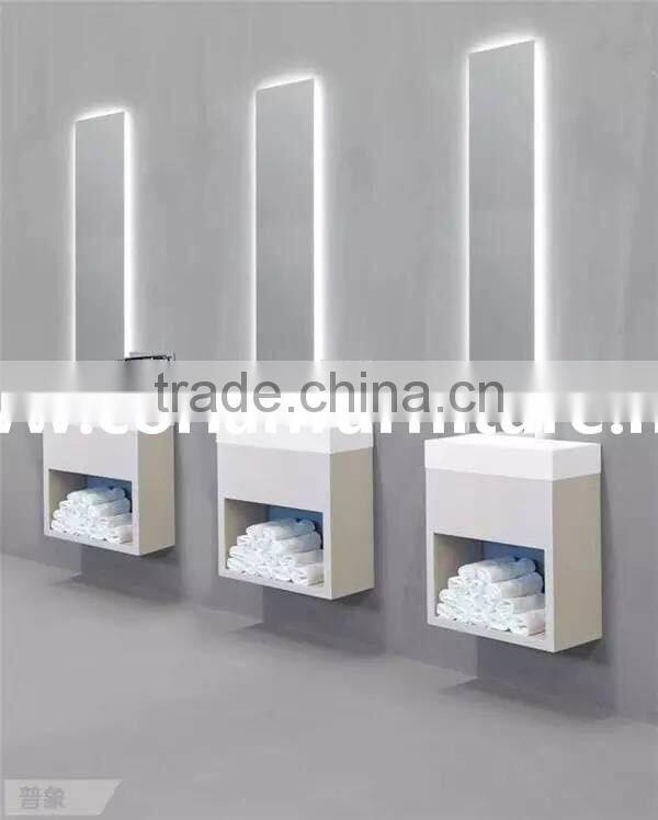 Corianfurniture newest design bathroom vanity/Bathroom Vanity Factory
