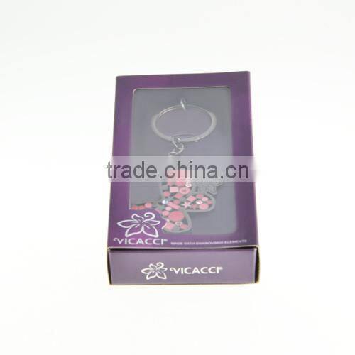 Promotional Item Gold Plated Butterfly Keychain with Swarovski Crystal