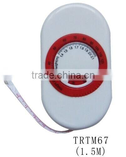 Hot selling plastic 1.5m digital BMI body tape measure