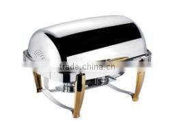 luxury roll top food warmer chafing dish with window lid