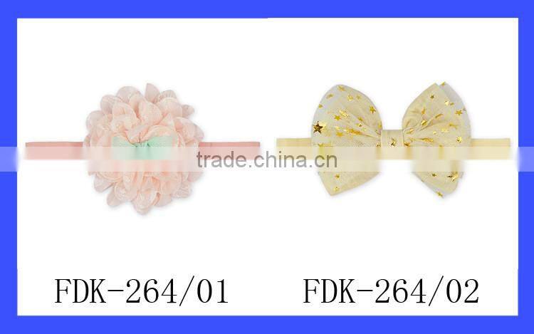 Infant And Toddler Fashion Hair Accessories Flower And Bow Knot Light Headband