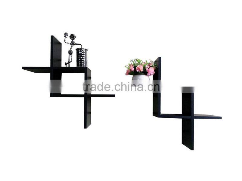 Factory direct wholesale living room decorative wooden wall shelf , floating shelf