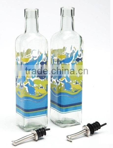 500ml square glass oil bottle