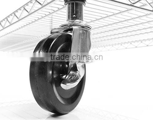 2017 Hot selling metal storage rack display stand with wheels