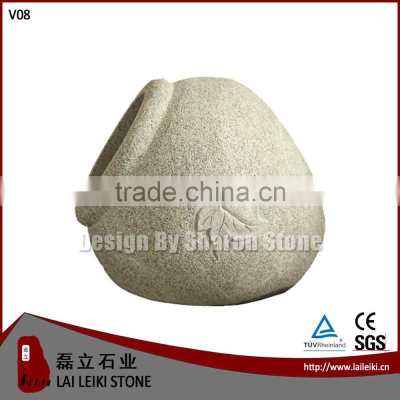 Natural Polished Granite Stone Flower Pots