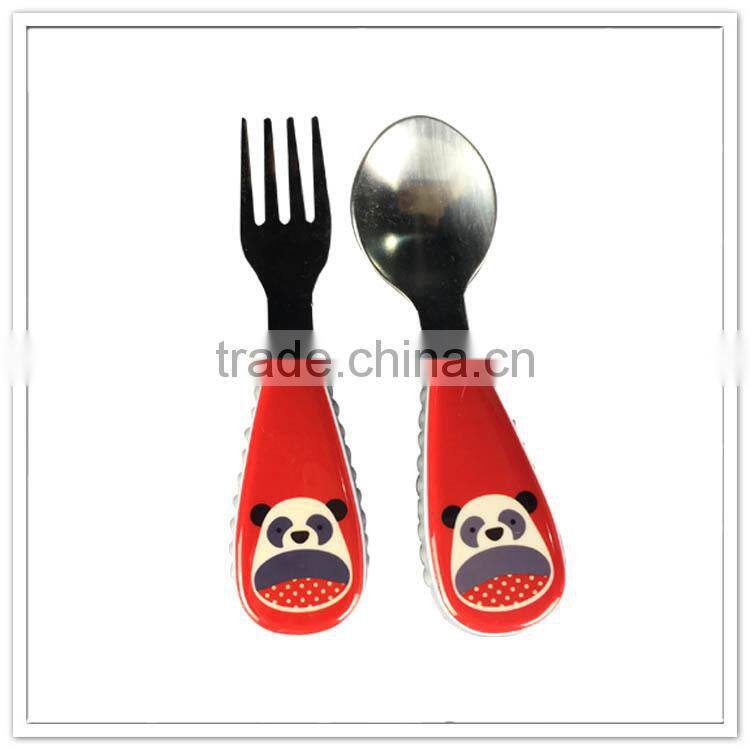Children safety SGS pass factory directly price cute mini spoon and fork