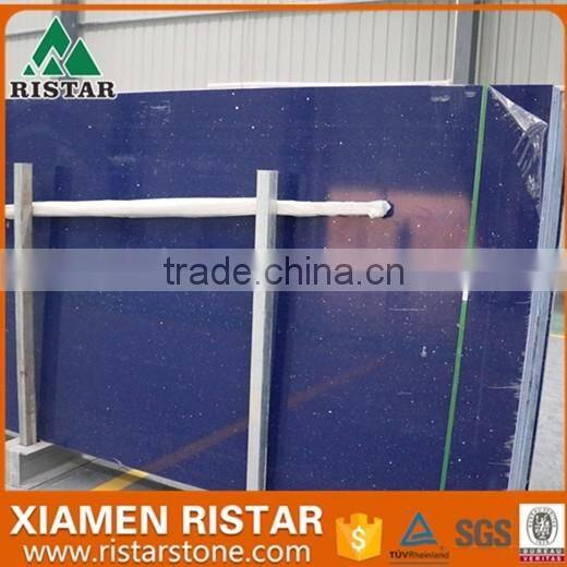 Artificial stone crystal blue quartz slabs
