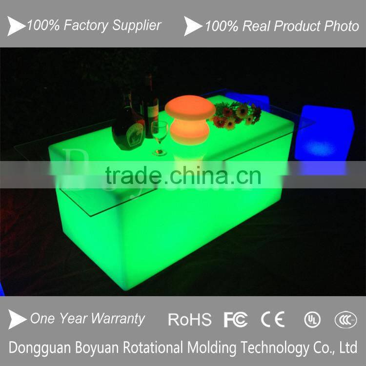 Customize make PE plastic led home bar furniture