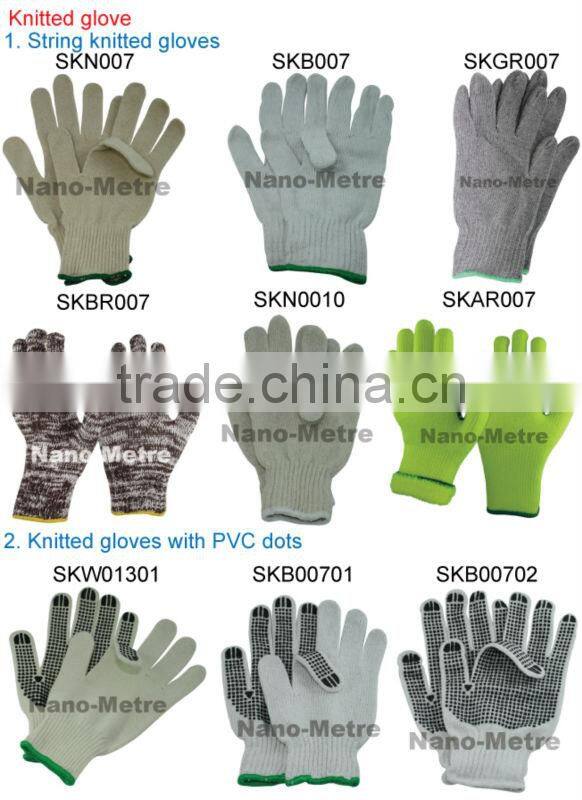 NMSAFETY PVC Dotted Cotton Knitted Working Gloves