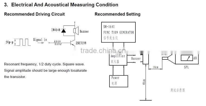 8.5*8.5*3mm Passive SMD Buzzer with Side Sound 8503 MLT-8530 AAC 3V Buzzer