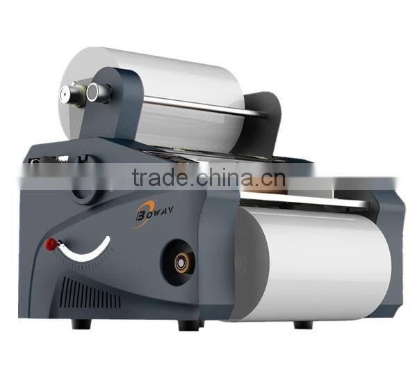 Hangzhou HUPU BOWAY 350mm Automatic Cut Gap Double Sides Film cold Hot Roll Laminating machine