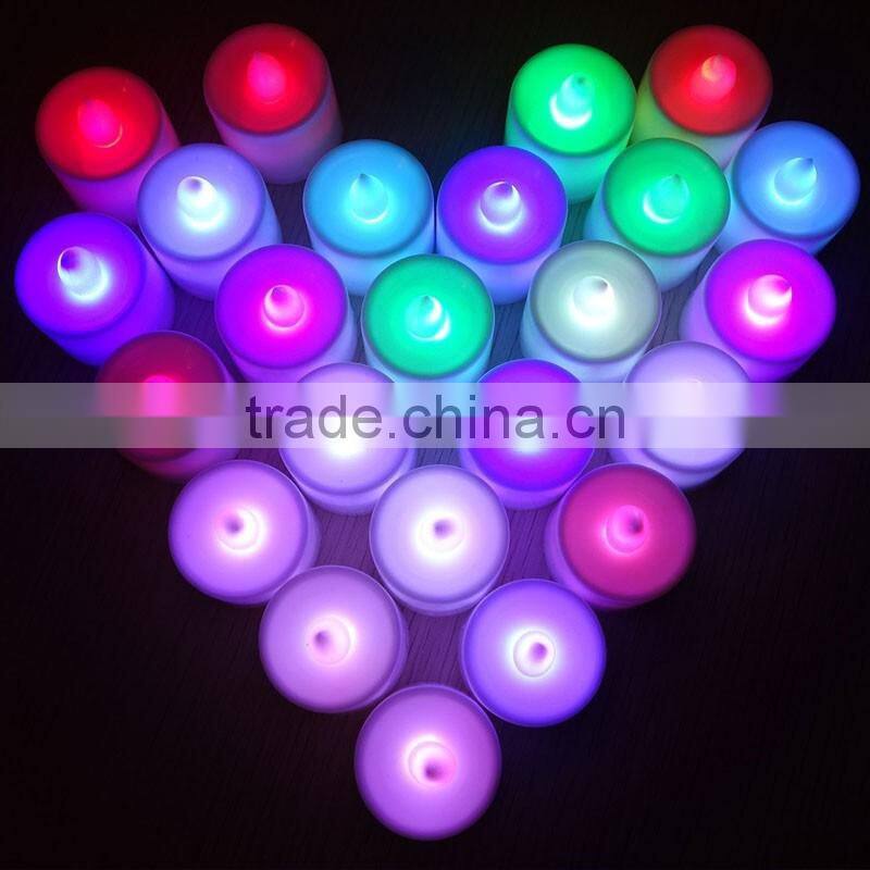 Hot Wholesale Wedding Decoration Mini Colorful Changing Fickering LED Romantic Candle Light