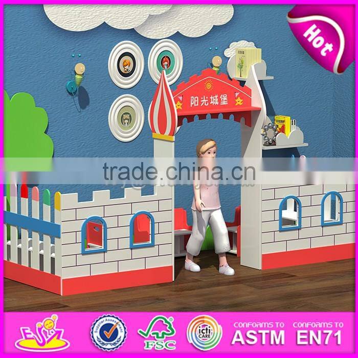 New style indoor kids toys wooden playhouse for kindergarten W08C183