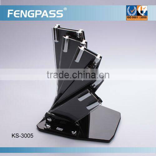 Colorful surface pp universal round knife block(371-389-476)