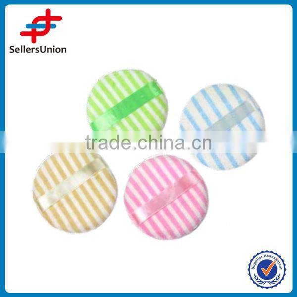 fashion&colorful foundation make up powder puff, cosmetic powder puff with handle