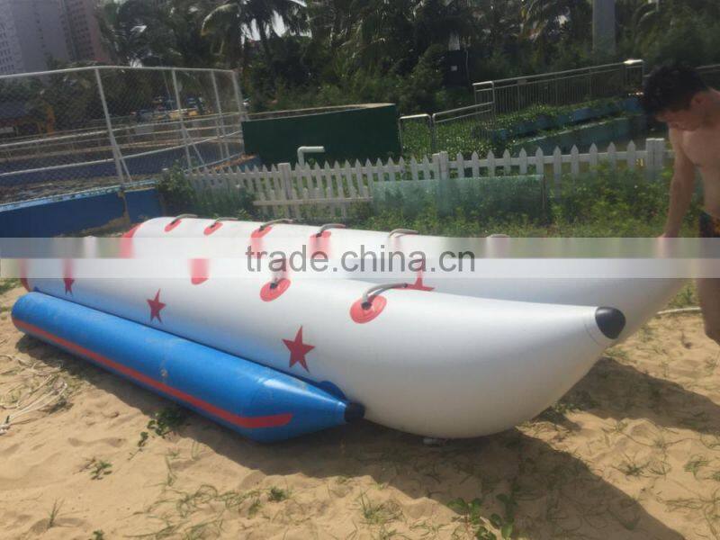 New finished star inflatable banana boat with customized size