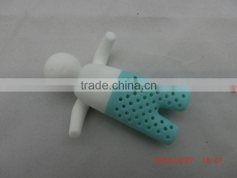 Hot Sale New Design Funny Ceramic Silicone tea infuser, Tea Man tea infuser