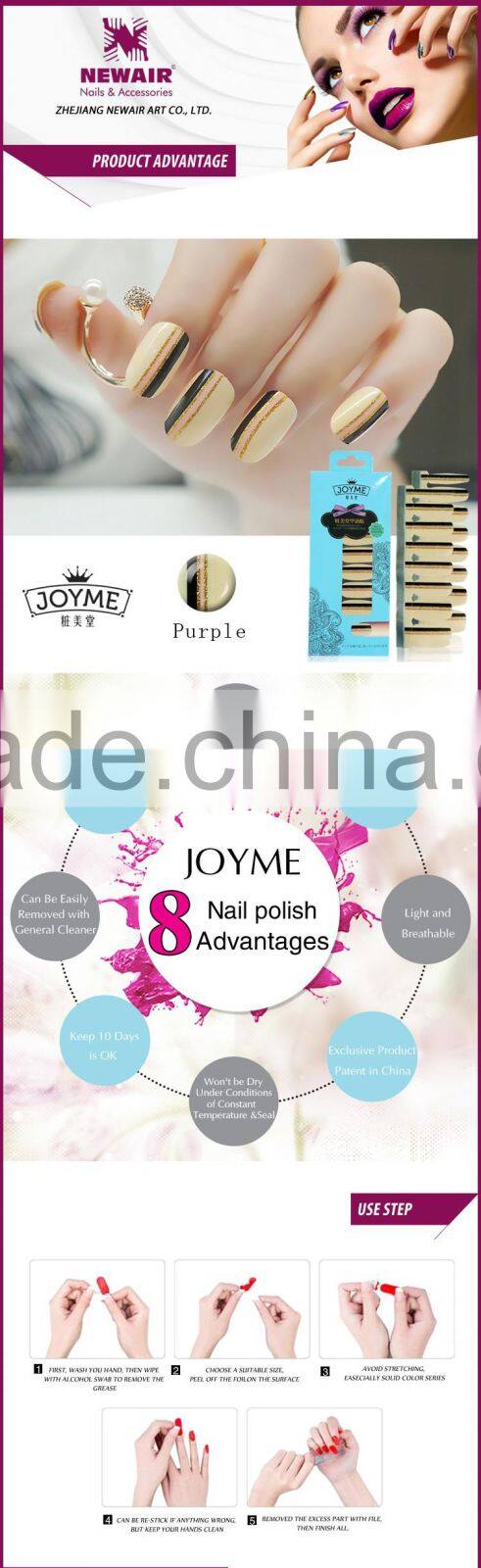 New Air Hottest Sell Design 100% Truth Nail Polish Sticker/Wraps/Strips