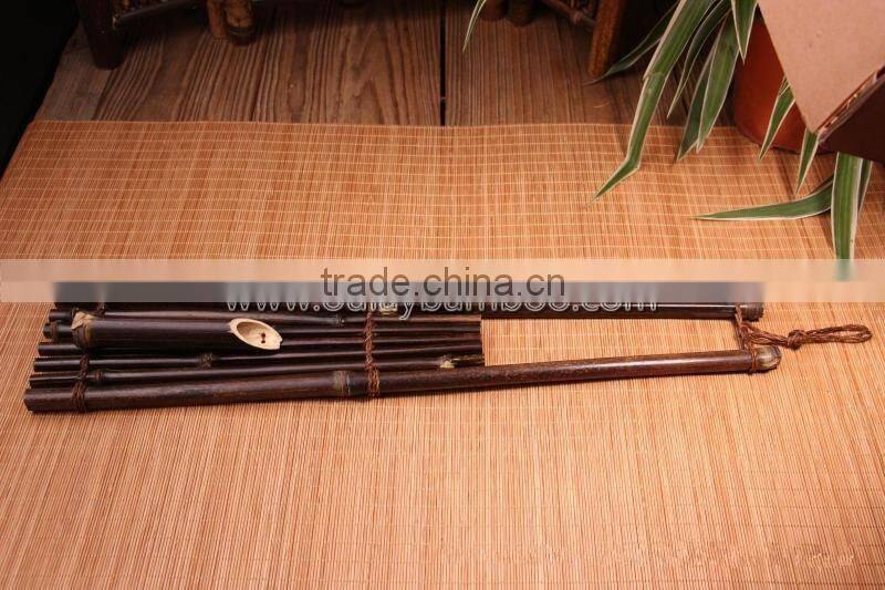 Nature Black Bamboo Poles Ladders With Flowers for Home And Garden Decoration