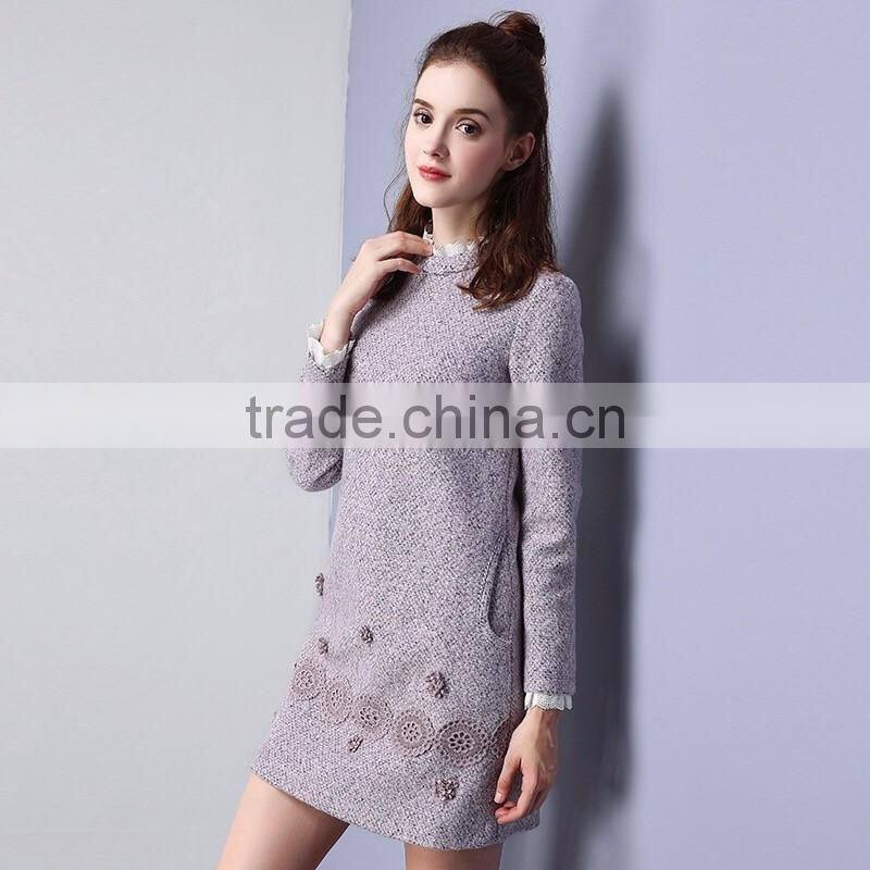 european women clothing big size woman winter grid dress