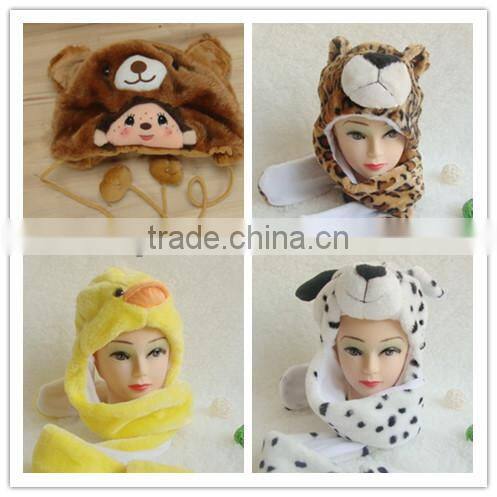 2013 Soft and Warm Cute Winter Plush Animal Hat For Children/ Animal Hat IN STOCK