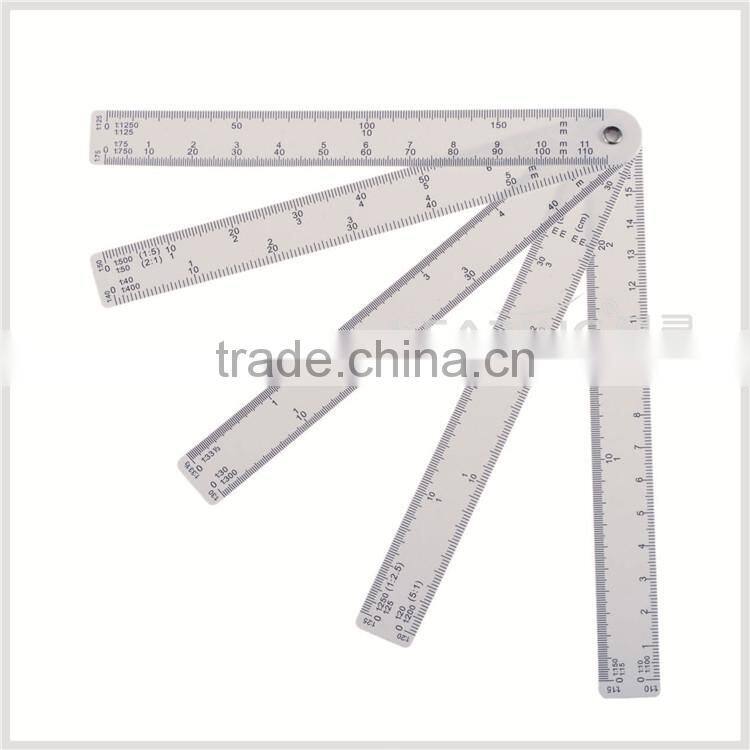 Kearing Brand 5pcs combination plastic scale ruler for engineering #8500-5