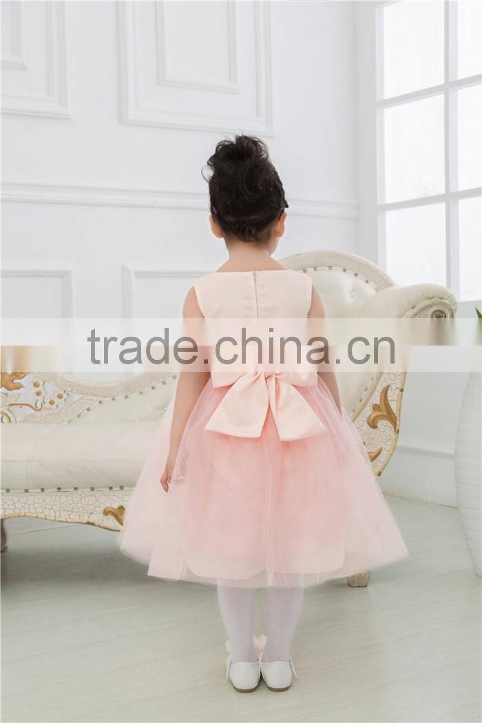 Factory Direct Sales Children Latest Party Wear American Fashion Sleeveless Heirloom Dress