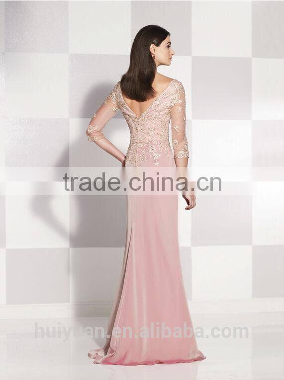 pink paret long sleeve women casual one piece dress