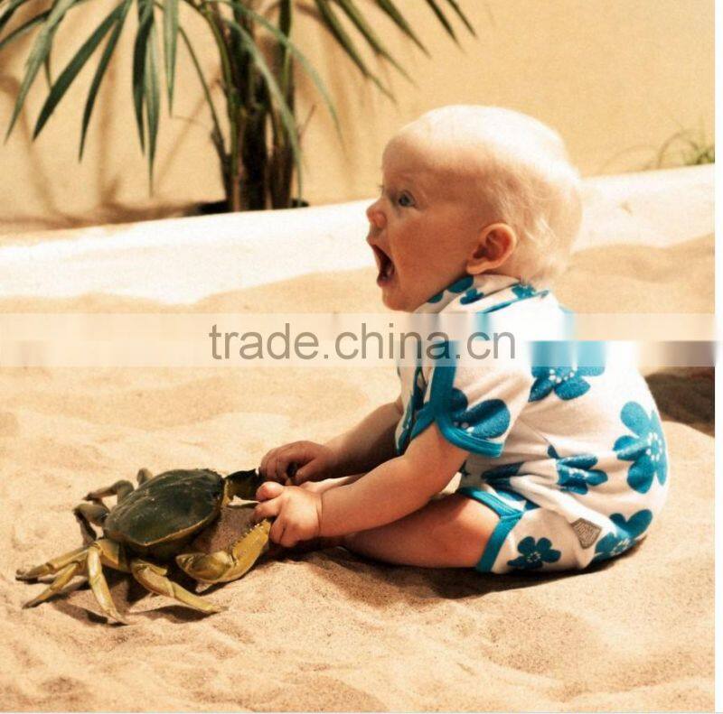 2015 kids garment baby girl flowers printed rompers kids baby clothing