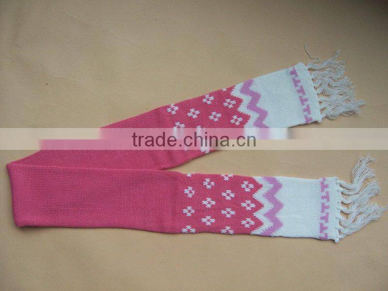 hot pink scarf with ball