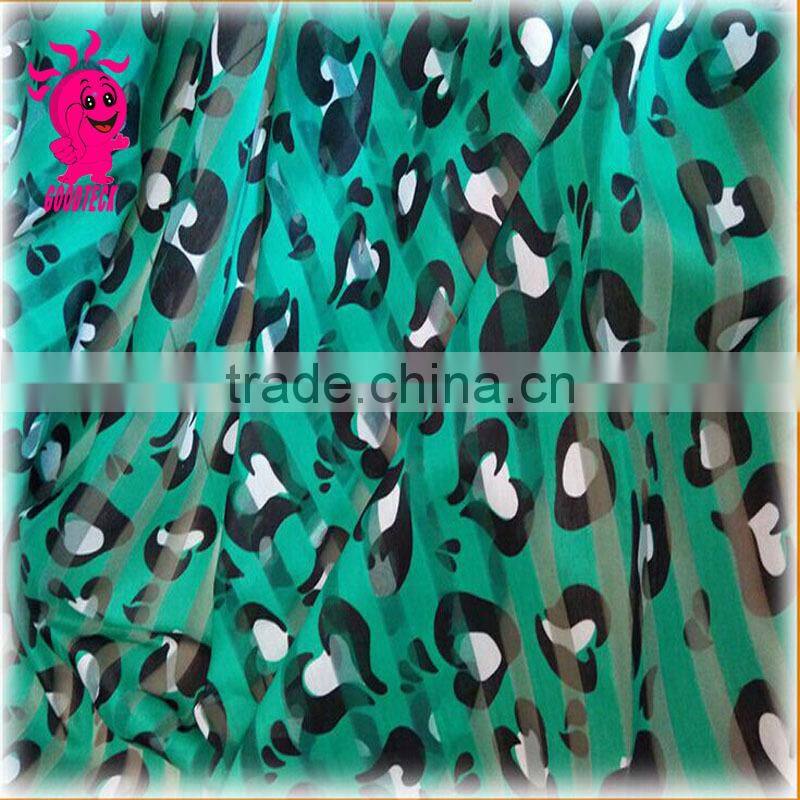 Transparent organza chiffon yarn print fabric screening shirt handmade diy tuller